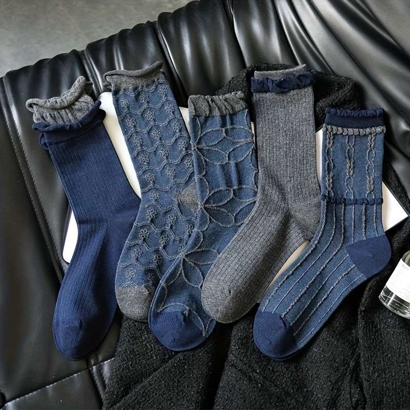 Women S Socks Color Mix 5 Pairs Size Onesize