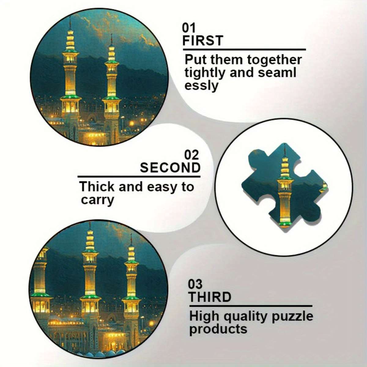 3D Building Model Puzzle Set Size 60Cm X 80Cm