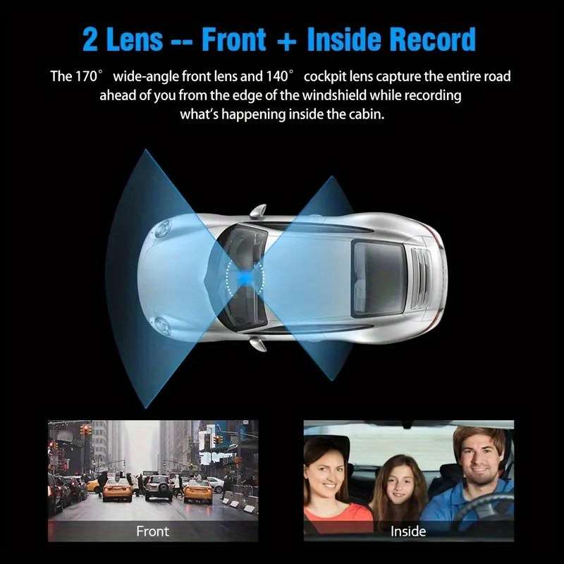 Dashcam Model 3 Front And Rear Internal Cameras  Without Memory Card