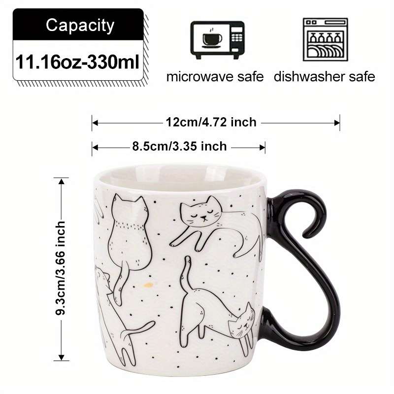 Water Cup Color White Chubby Cat
