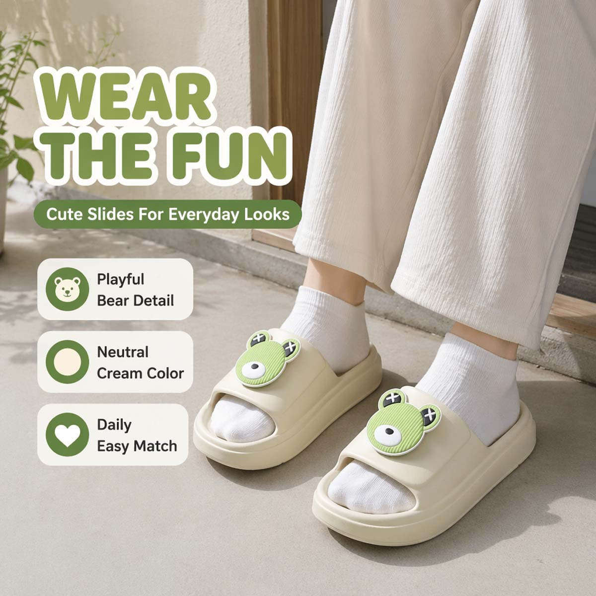 Sandals Color Green Size Uk 3.5 4