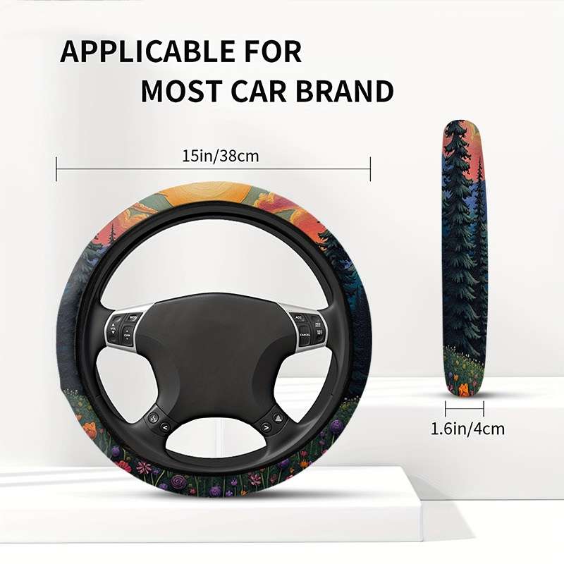 Car Steering Wheel Cover 38X38 Style Digital Printing