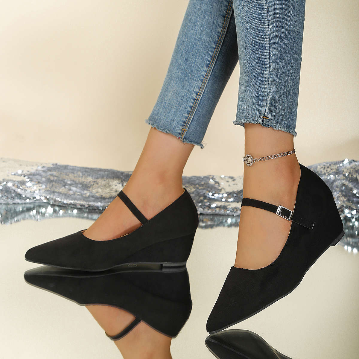 Women S High Heels Color Black Sizeuk 4