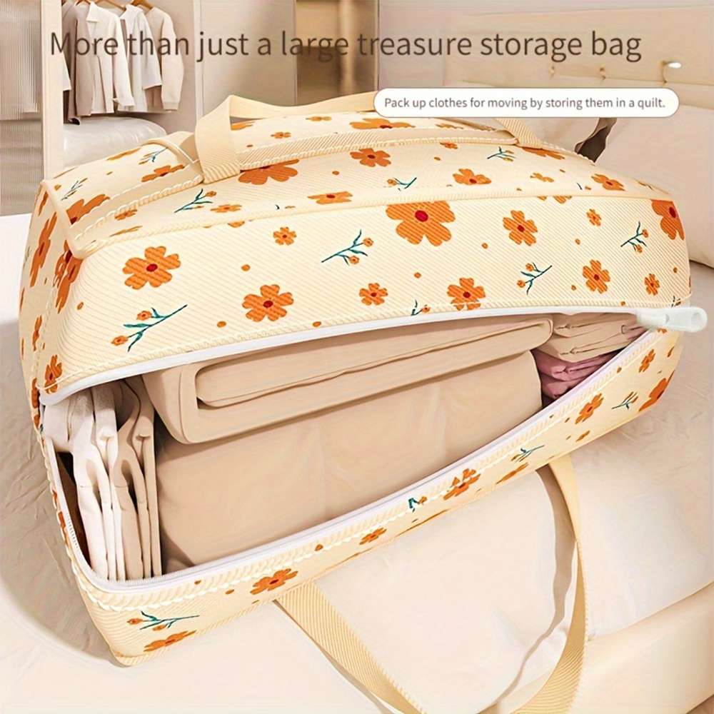 4Pcs Folding Organizer Tote Duvet Dust Tote Orange Size Xxl
