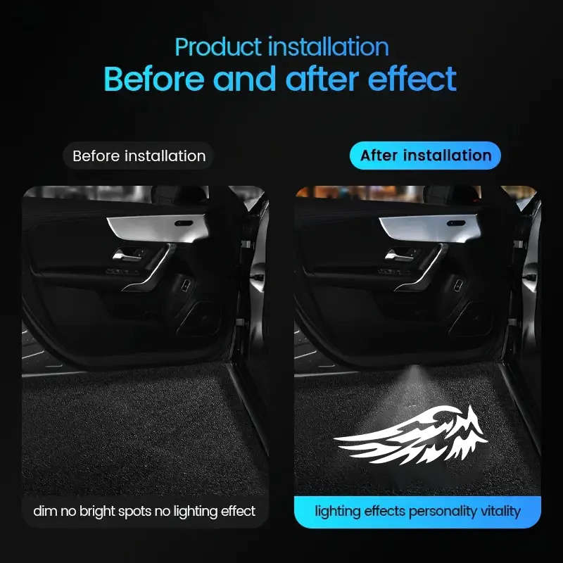 Car Lights Style White Wings Quantity 2Pcsset