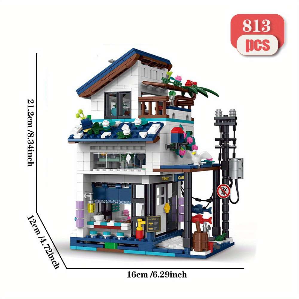 3D Building Model Puzzle Set Color Multicolored