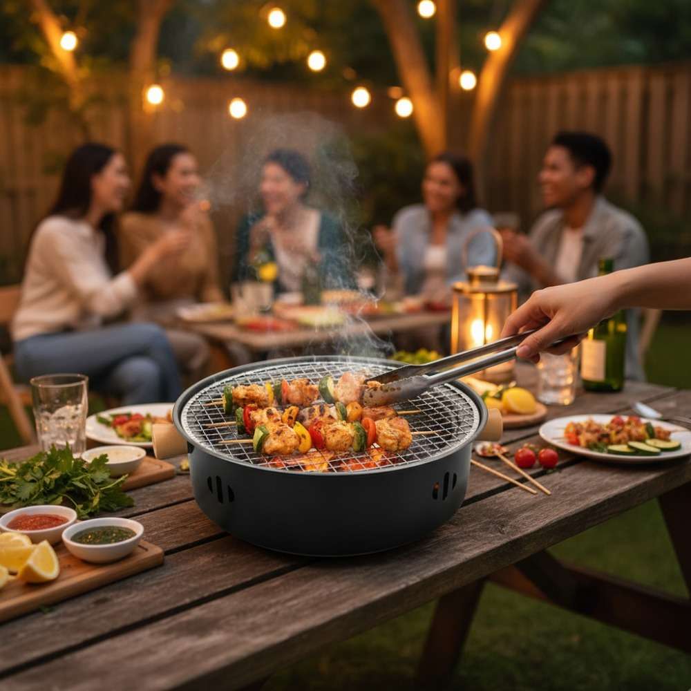 Barbecue Grill Color Glossy Black