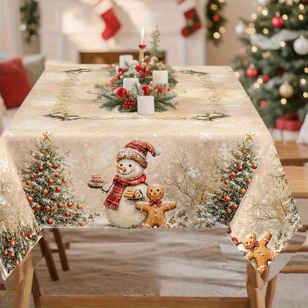 Christmas Tablecloth Size 150X150Cm Round