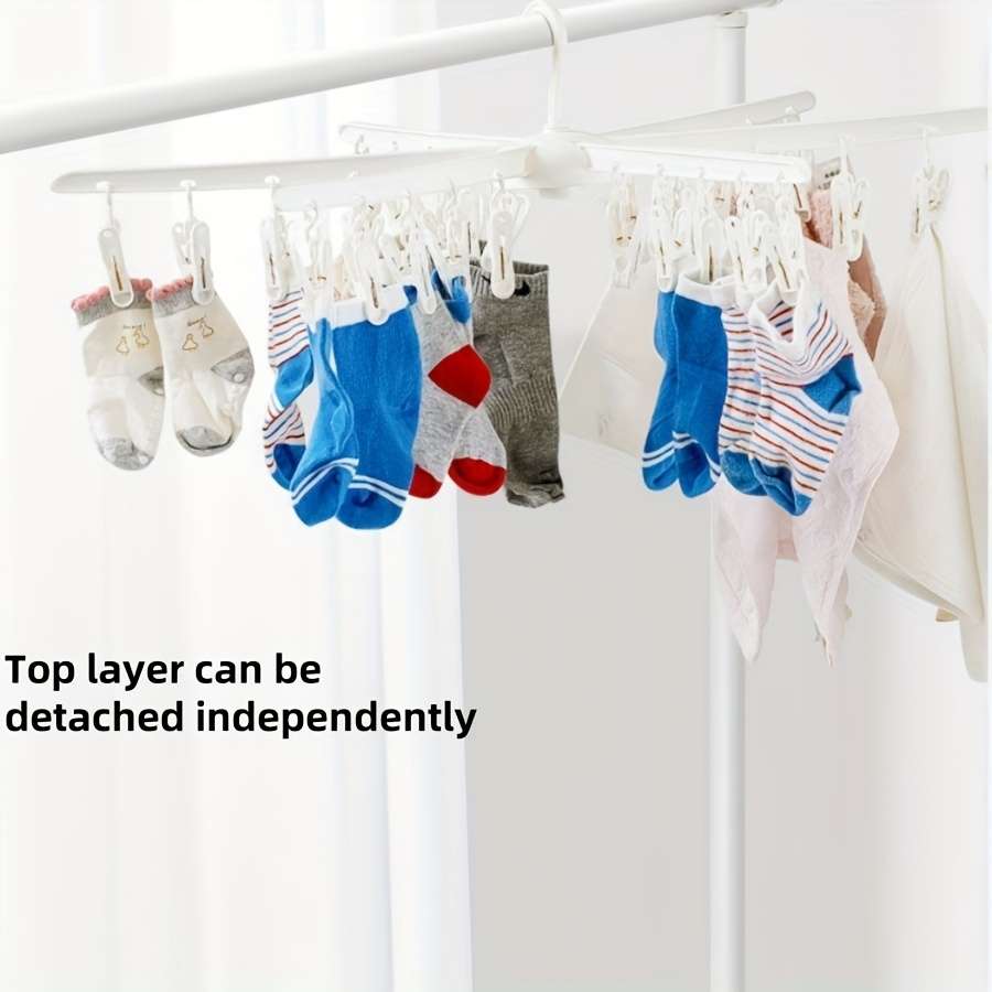Clothes Rack 3 Layers Can Be Rotated Size Versatile And StylishWhite