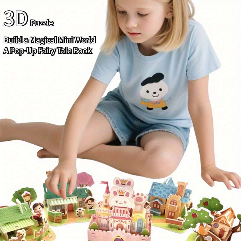3D Building Model Puzzle Set Model Random Quantity 4 Pcs