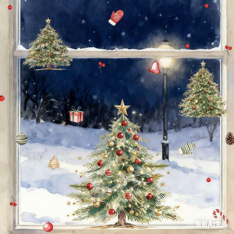 Christmas Decorations Model Christmas Tree Stickers