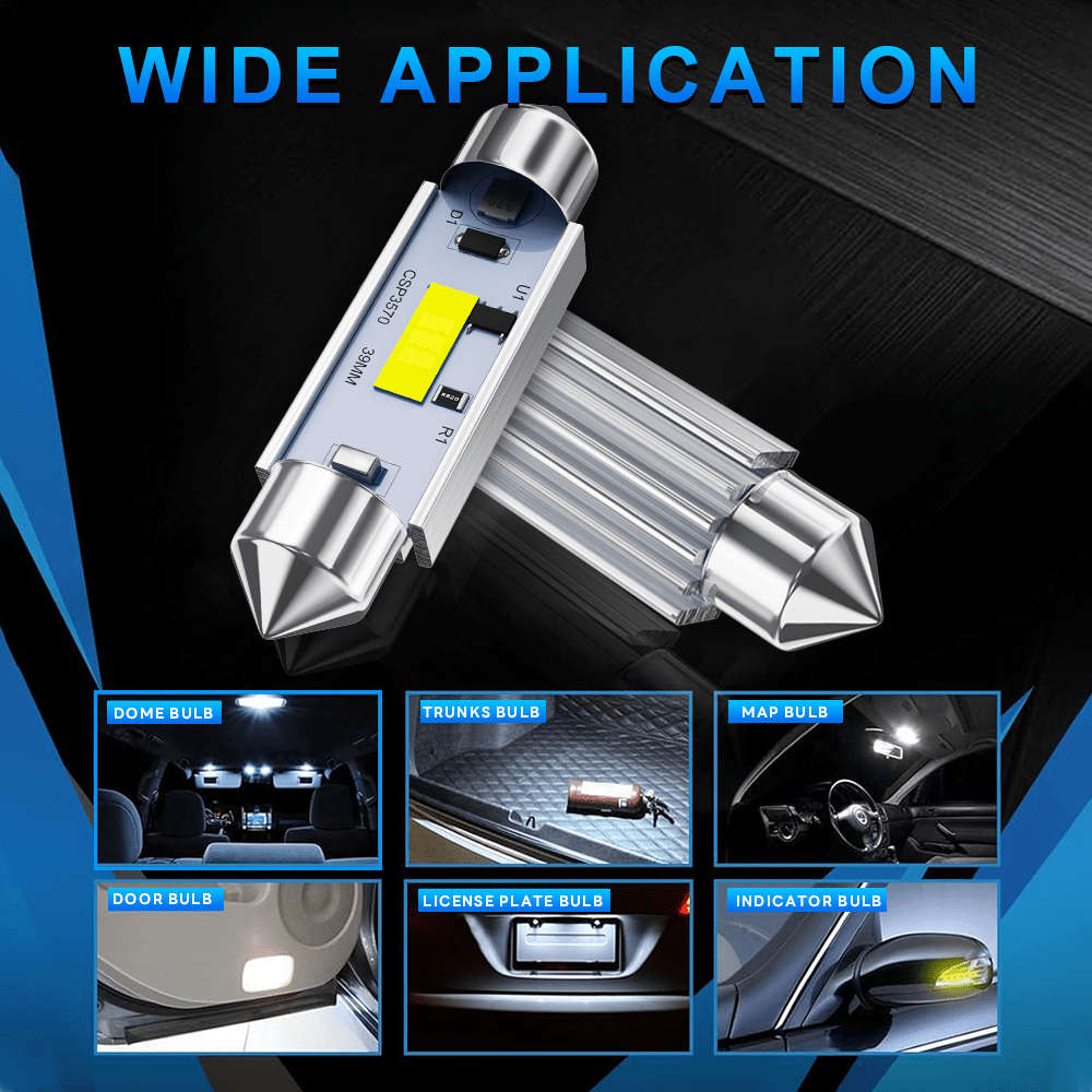 Car Lights Model 2Pcs 31Mm White Light