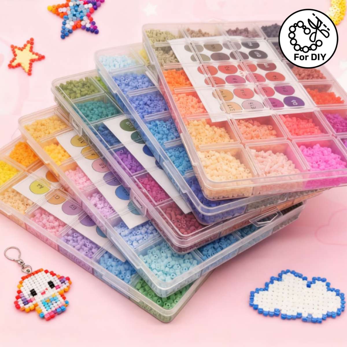 Perler Bead Set 7 Color Plate 24 Colors