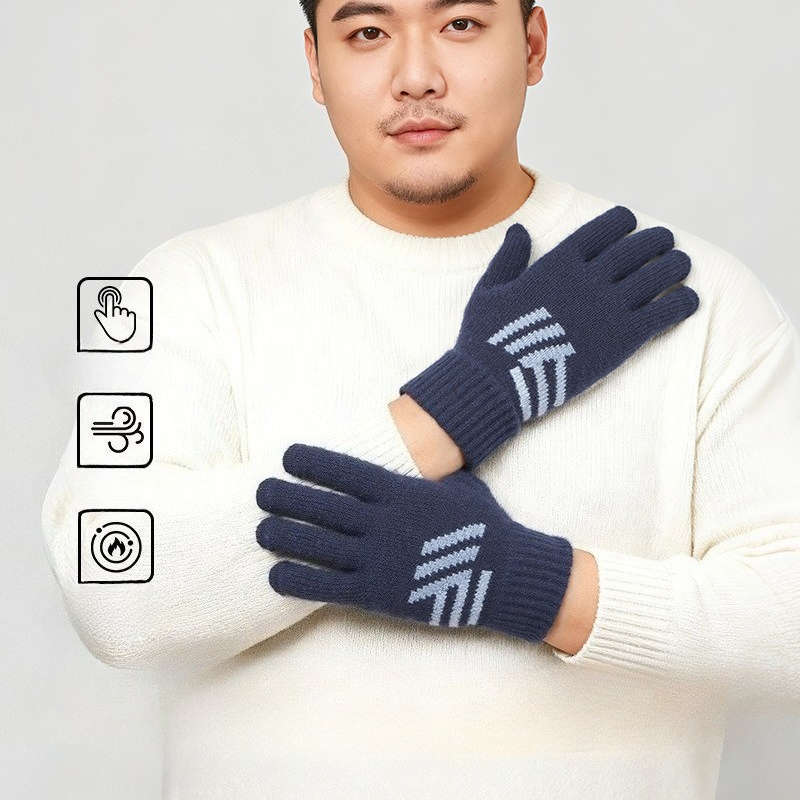 Gloves Color A248 Grey Single Layer Plus Size