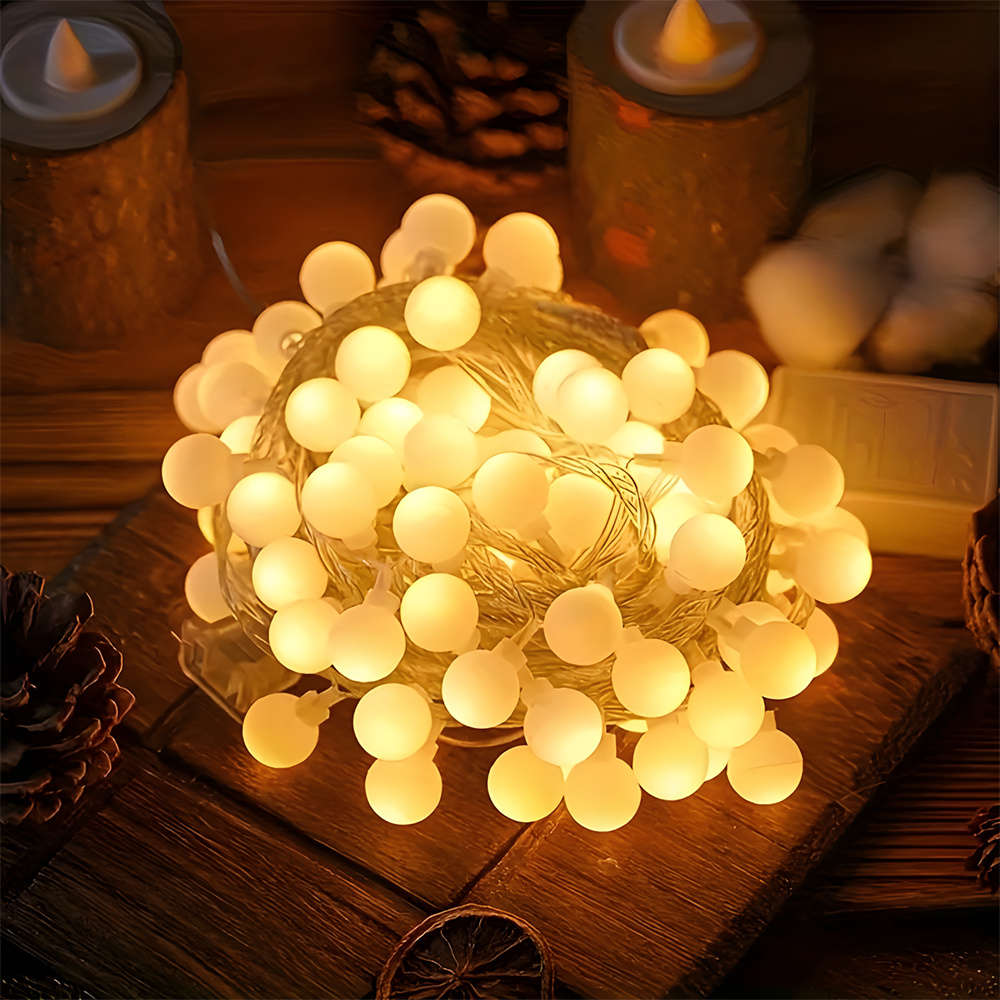 10 Led Small Ball String Lights 3M White