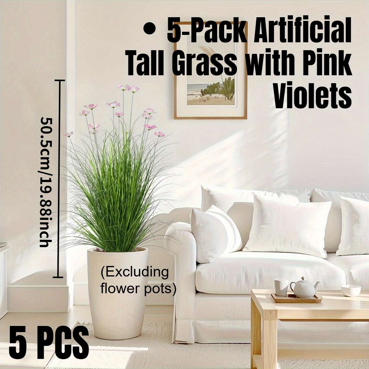 Simulated Flower Style Modern Style Items5Pcssimulated Grass