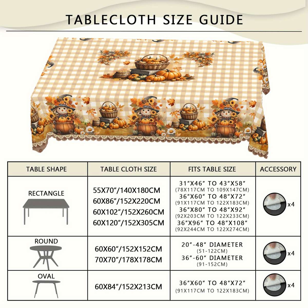 Halloween tablecloth decoration size Rectangle 152.4304.8cm