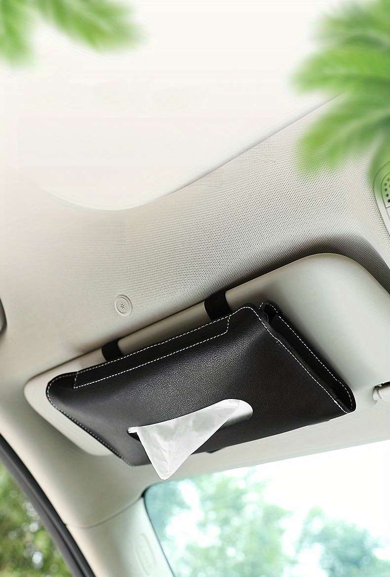 Car Tissue Box Color Black Straps   Without Tissue   Quantity 3Pcs