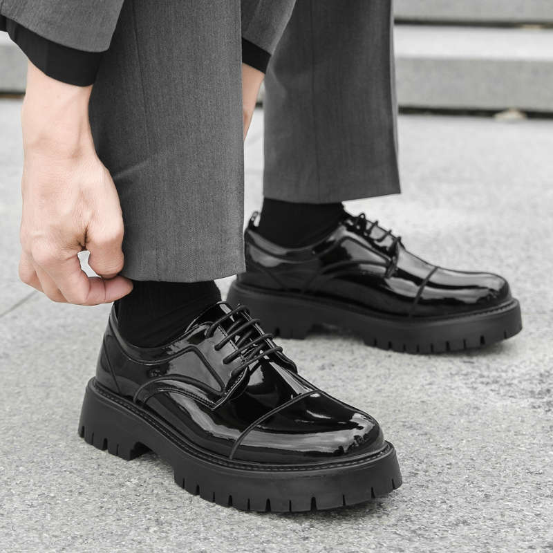 Mens Leather Shoes Color Black Sizeuk 8