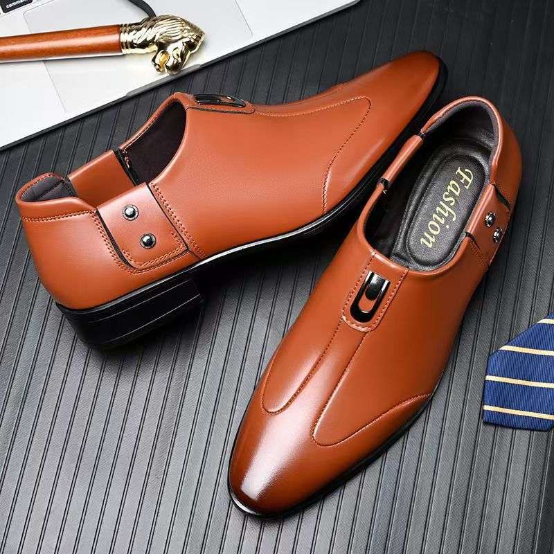 Mens Leather Shoes Color Black Sizeuk 7