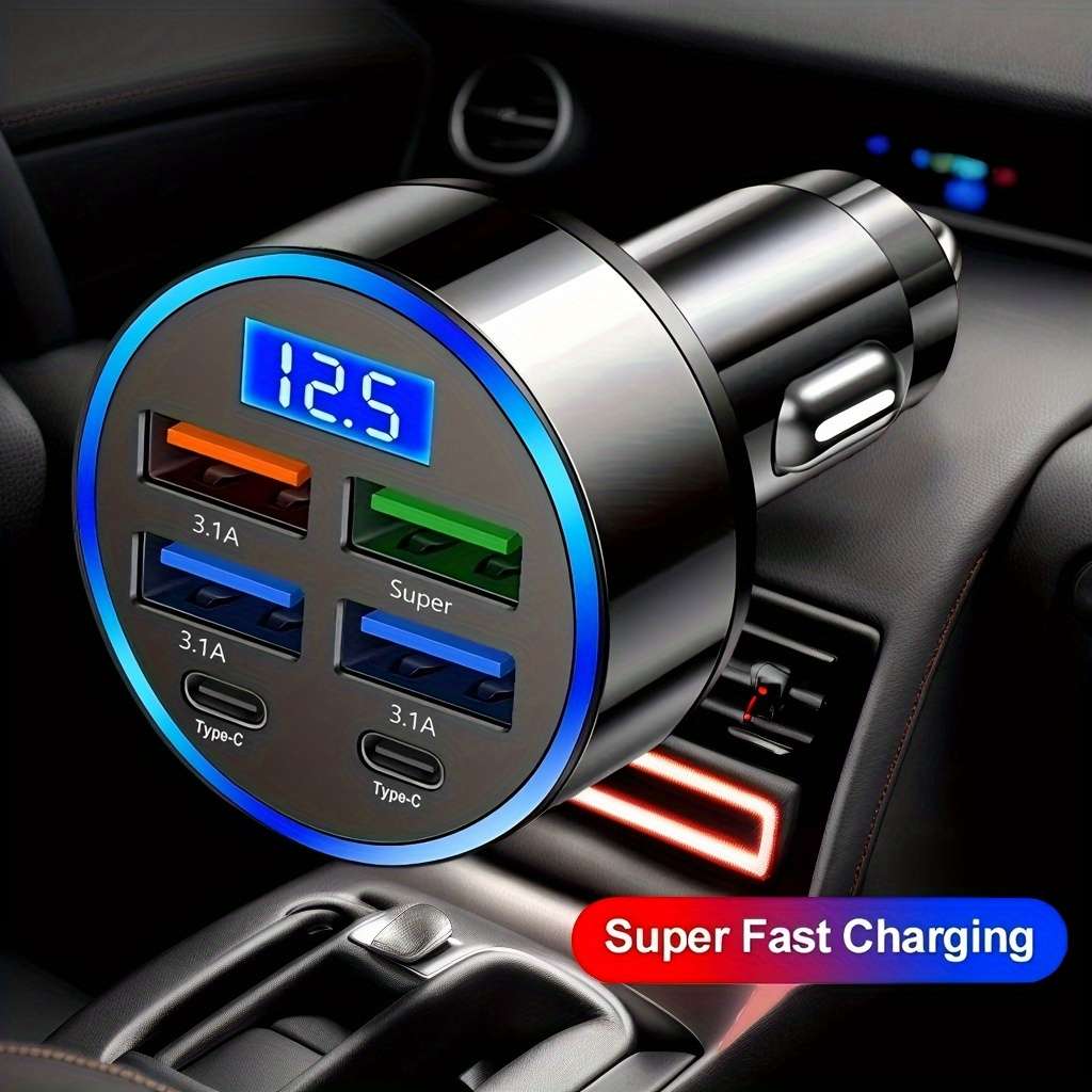 Charger Color 2Pd  Add  4Usb  Black
