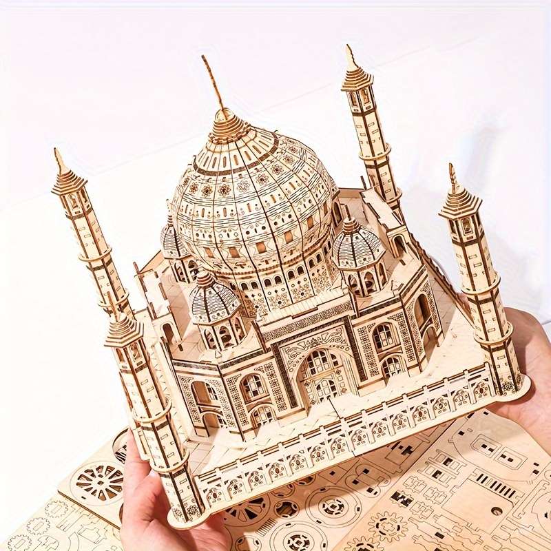 3D Building Model Puzzle Set Model Taj Mahal