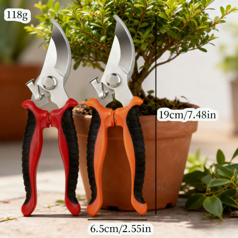 Pruning Shears Color Orange And Red Quantity2Pcs