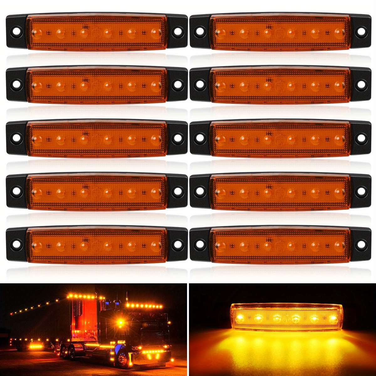Car Lights Color Red Size 10Pcs