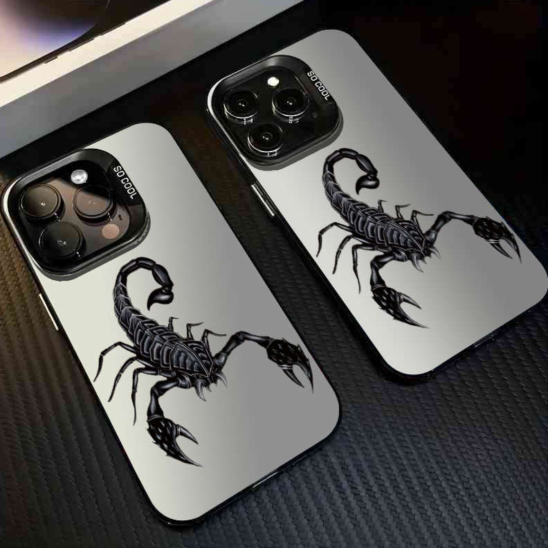 1Pc Black For iPhone 16 Plus Toxic Tail Scorpion Phone Case