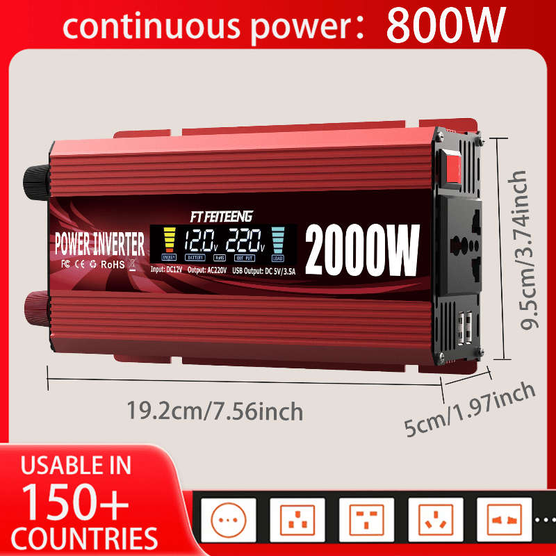 Inverter Color 2000W Universal Socket