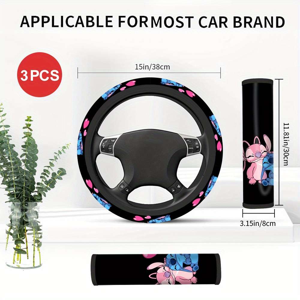 Car Steering Wheel Cover 3Pcs