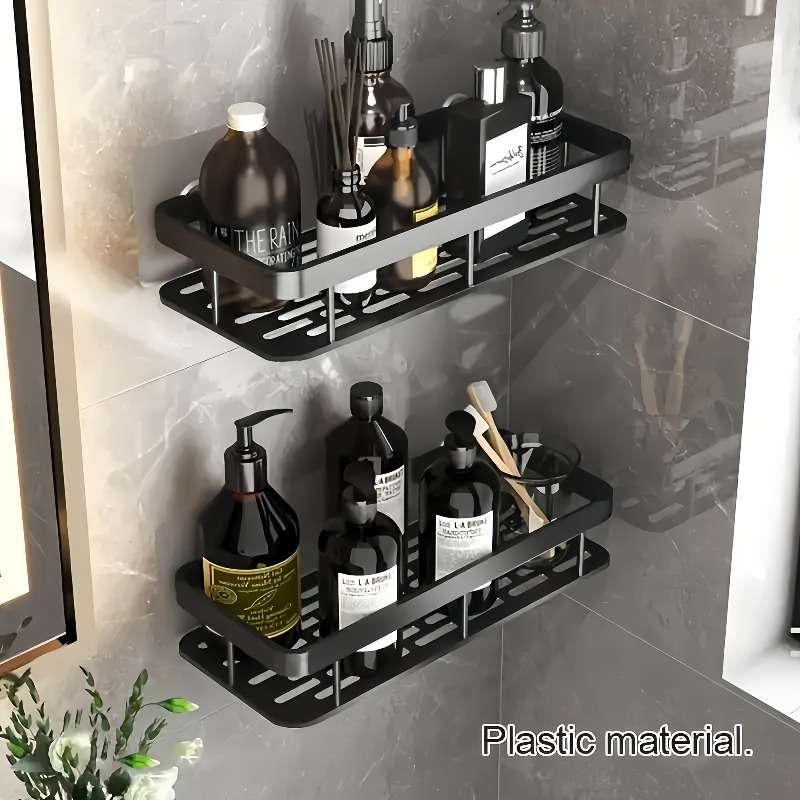 Bathroom Storage Rack Size 2 Wall Hooks  Shelf