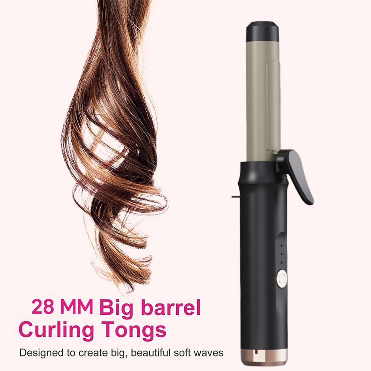 Curling Iron Color Purple Size2.8Cm
