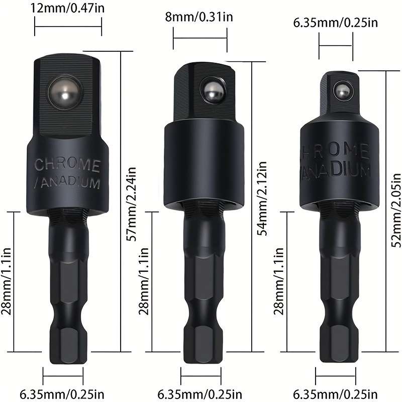 6Pcs Hexagonal Quick-Connect Adapter