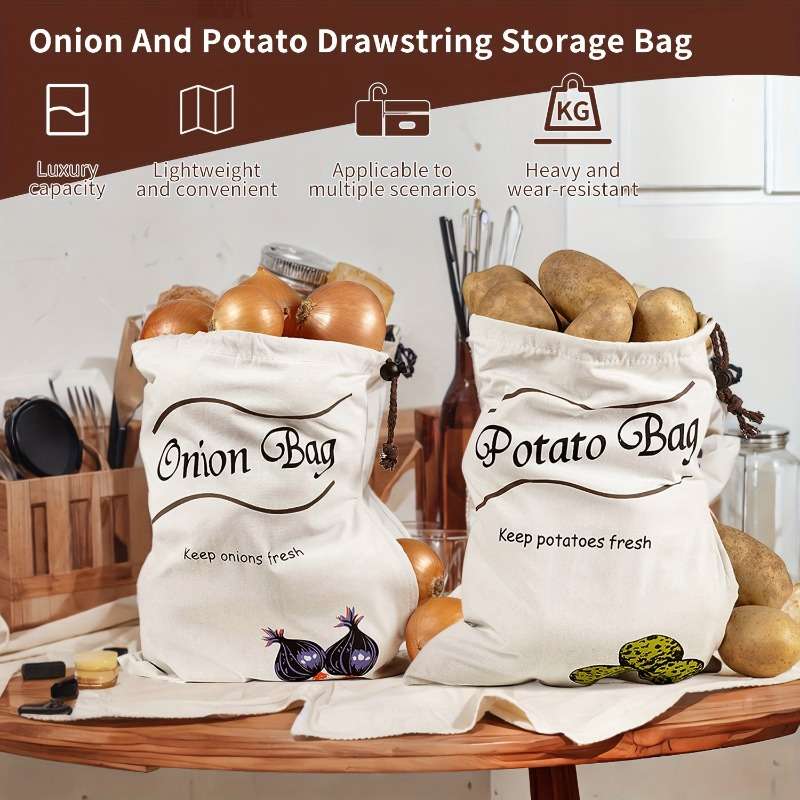 Food Storage Bags Color Onion Pattern