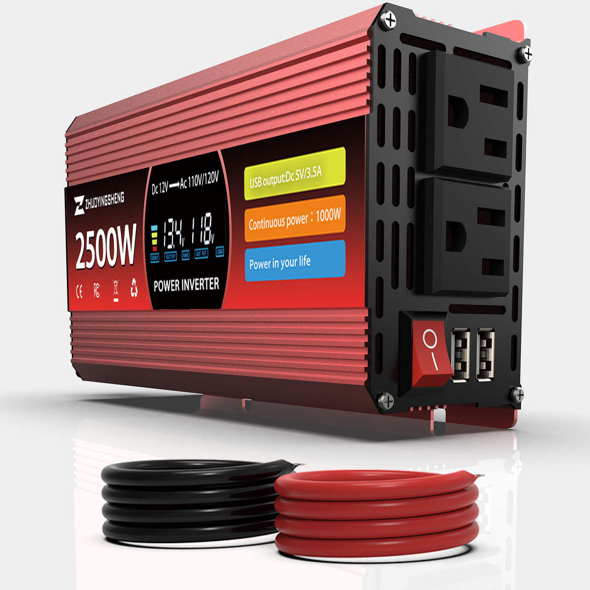 Inverter Model 2500W1000W Continuous Us