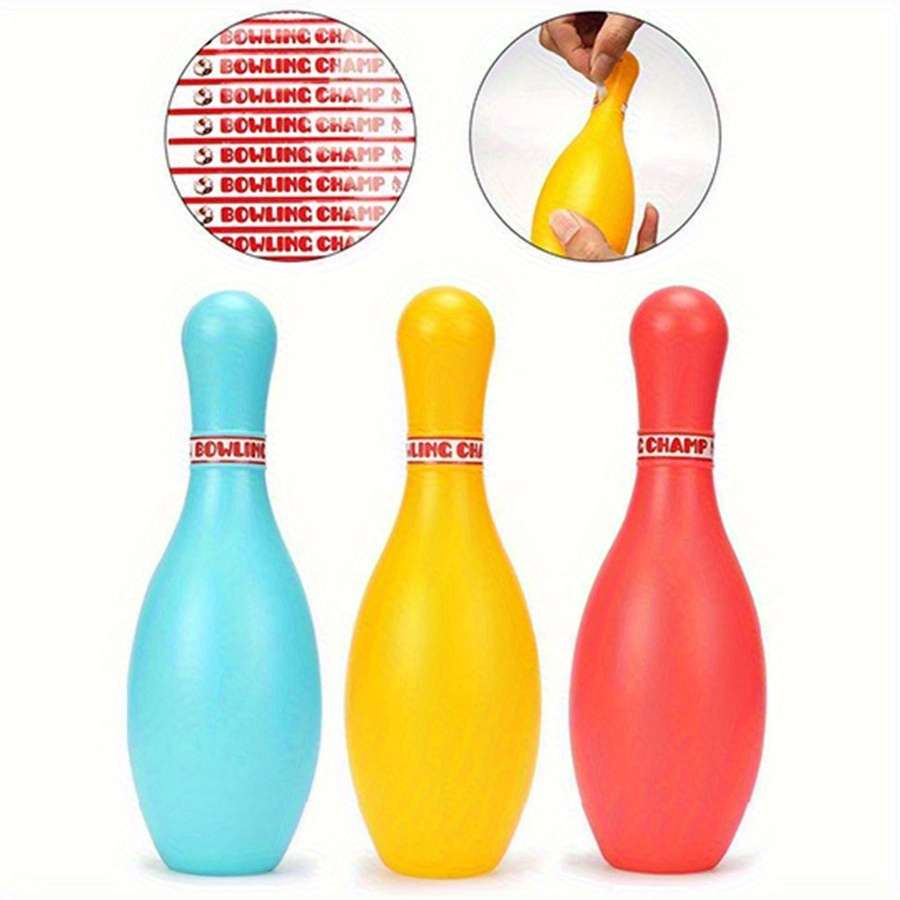 12Pcs Set Mini Plastic Bowling Toy Set 10 Pins 2 Balls Beginner Friendly Indoor