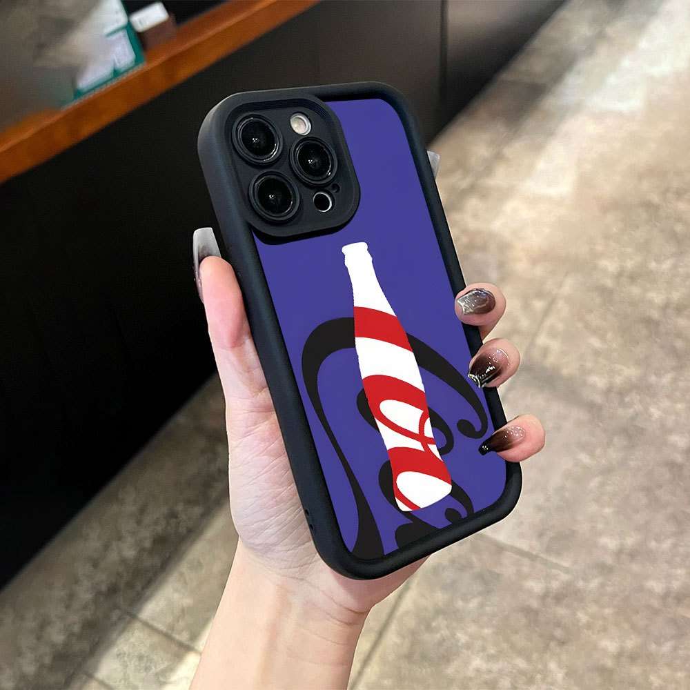 1Pc Black For iPhone 14 Pro Cola Soda Drink Designs Phone Case