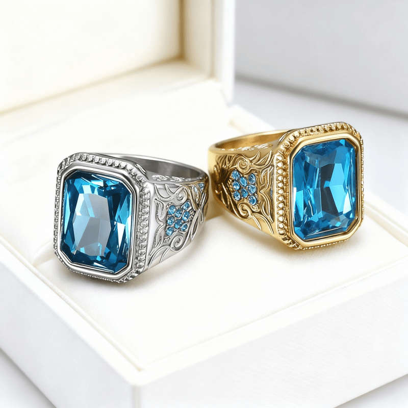 Modern Fashion Comfort Fit Finger Ring Color Silvery Size 7