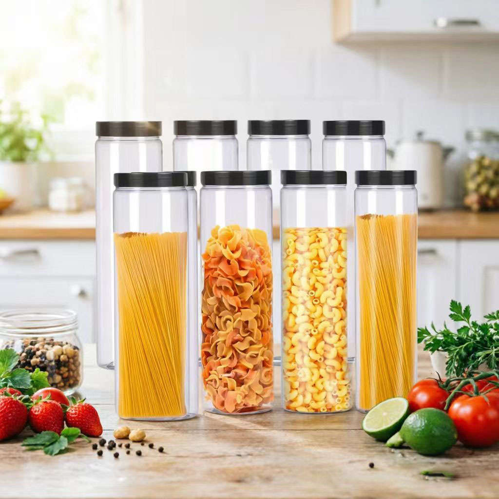 Sealed Jar Color Black Cover Quantity4 Pcs 2 Containers  2 Lids