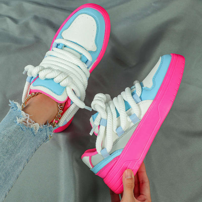 Women S Sneakers Color White Blue Pink Sizeuk 10.5