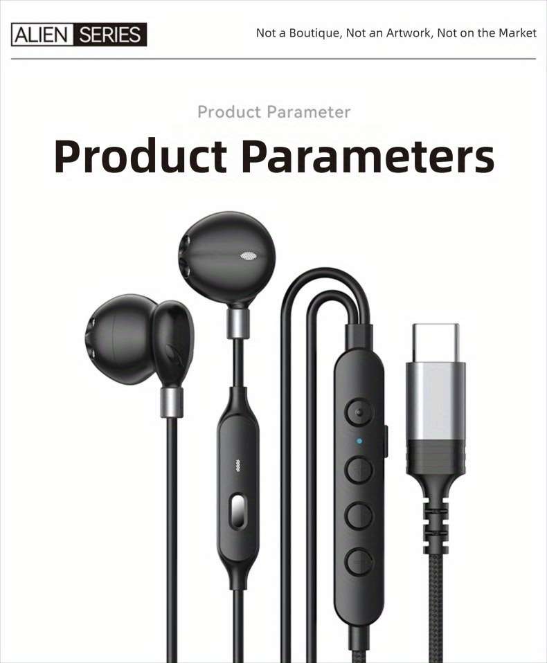 Wired Headphones White Size Type-C