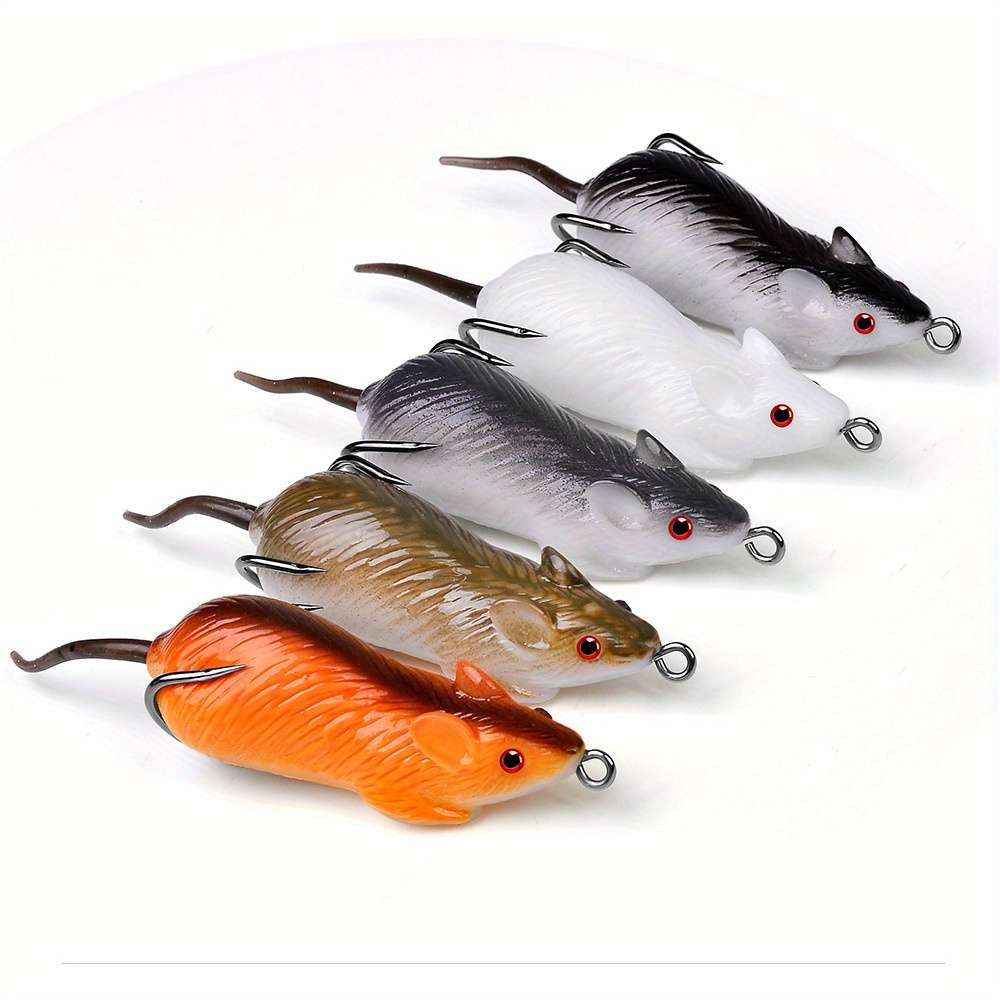 1pc Lure Bait Frog Mouse Double Hook Simulation Mouse Frog 6cm 11.5g