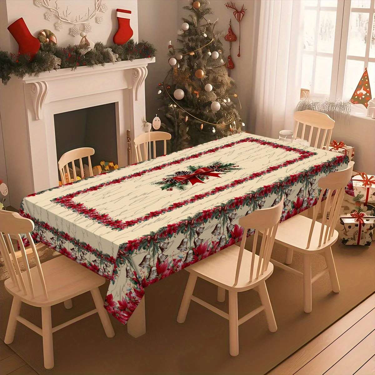 Christmas Tablecloth   Size 55.11Inx70.8In  140Cmx180Cm