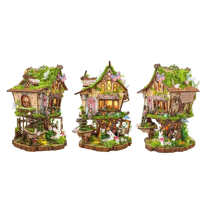 Diy 3D Book House Building Kit 3D Puzzle Set With Miniature Dollhouse