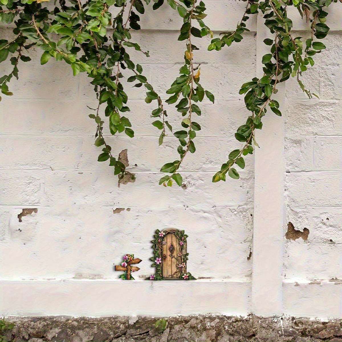 2Pcs Two Fairy Elf Doors Handcrafted Mini