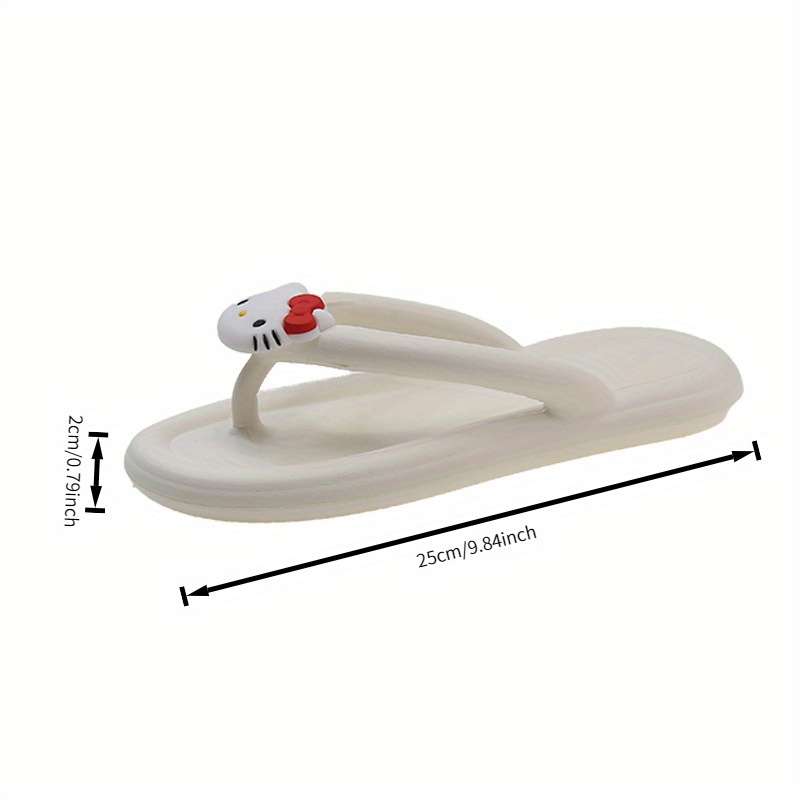 Ladies Summer Flip Flops White Uk 6