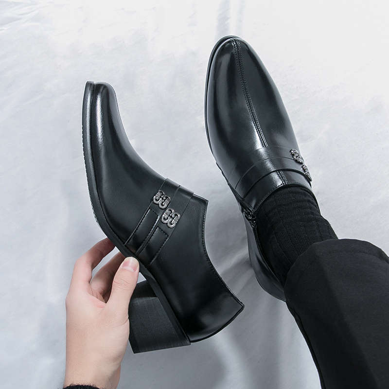 Mens Leather Shoes Color Black Sizeuk 7