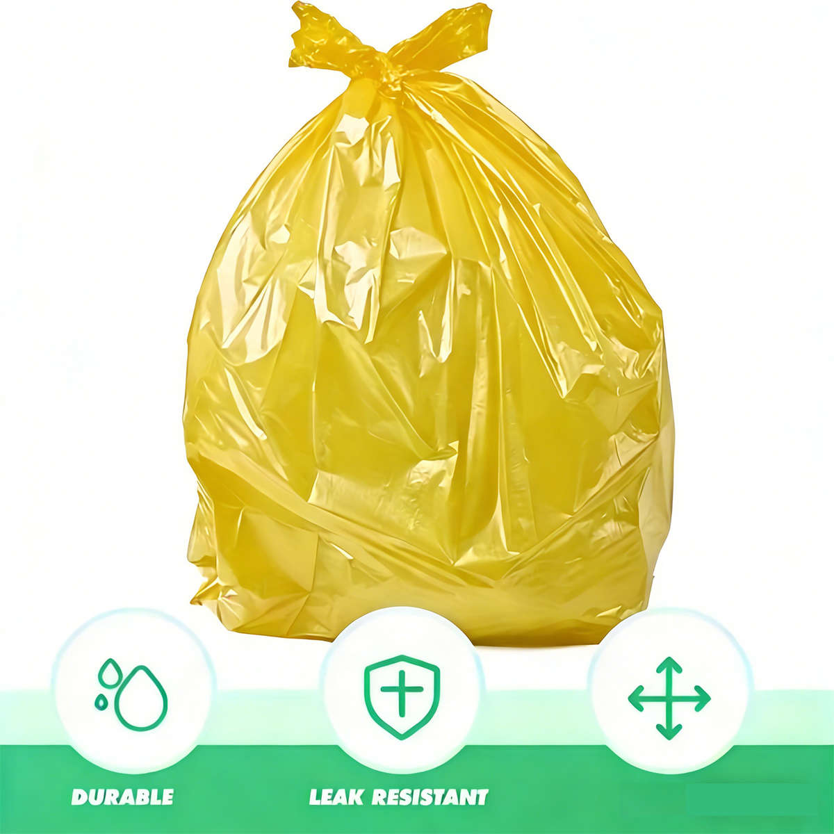 Trash Bag99Pcs5Roll Yellow