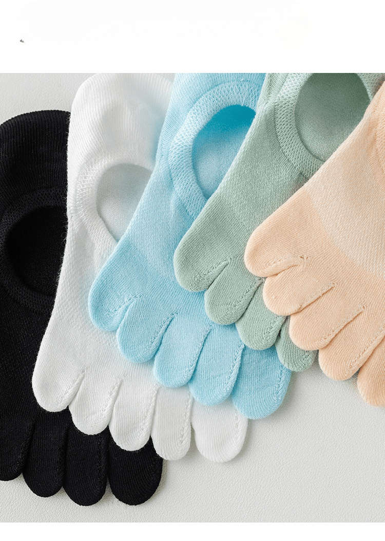 Women S Socks Color 5 Pairs Whiteblackgreenblueflesh Size Onesize